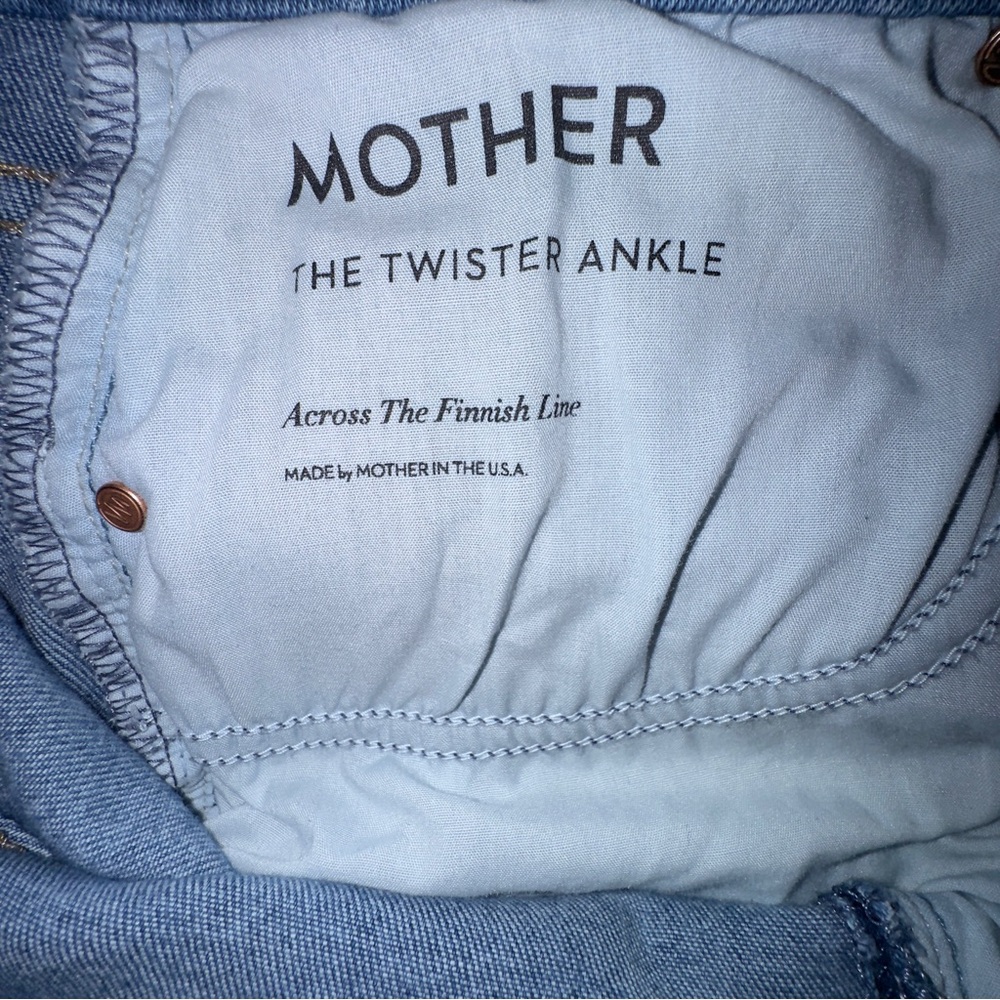 MOTHER The Twister Ankle Flare Jeans Across the Finish Line Size 32. Rise 10.5” - Picture 10 of 12